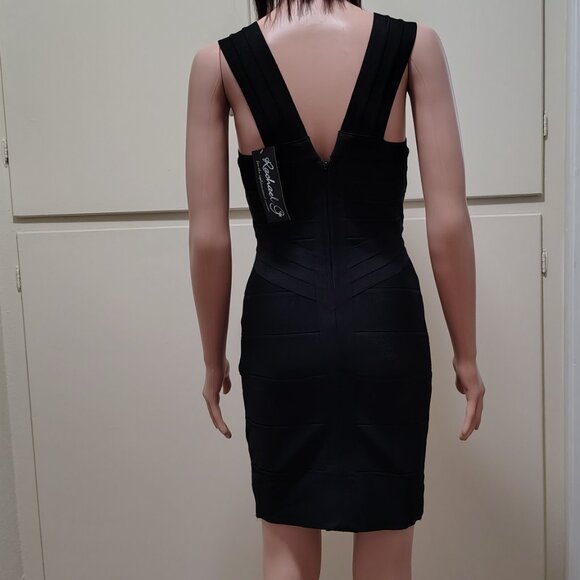 Rachael G Stretch Dress with Thick Straps in Black - Picture 7 of 12